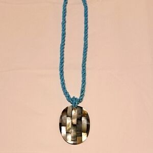 Blue beaded necklace